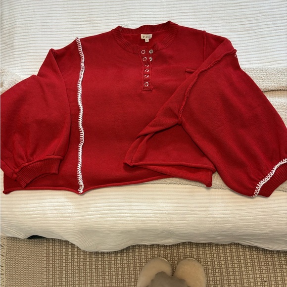 POL Red Sweater - Picture 3 of 4